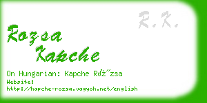 rozsa kapche business card